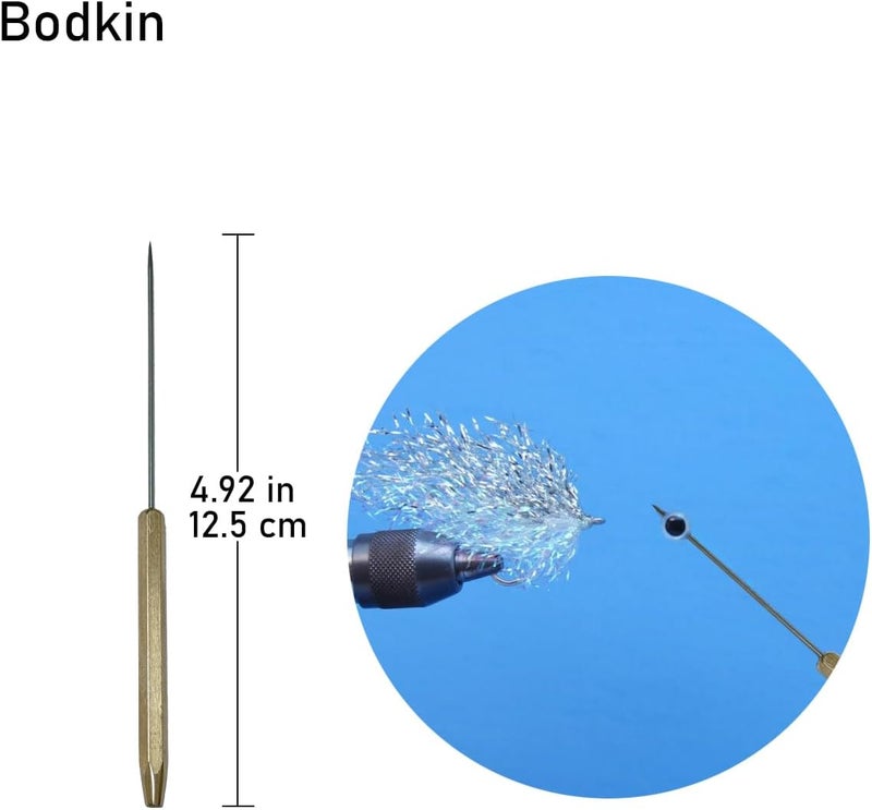 FIOTCEL Fly Tying Tool Kit for Beginners - Complete Starter Set with Bobbin, Whip Finisher, Threader, Tippet Clippers, Scissors & Bodkin for Handcrafting Artificial Fishing Flies - Image 5